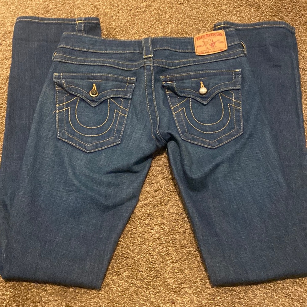 True Relion Jeans- With cute jewel appliqués!